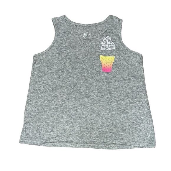 Justice Scoop Neck Graphic Tank Top - Picture 1 of 6